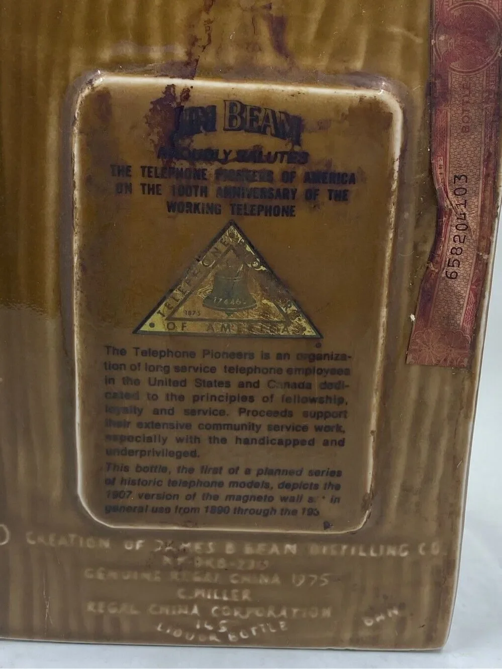 Jim beam Telephone Pioneers of America 100th Anniversary of the Working phone